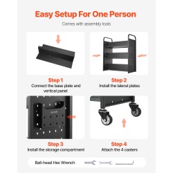 Pyörällinen kirjakärry hiiliteräs 150 kg kantavuus kaksipuoliset W-muotoiset hyllyt