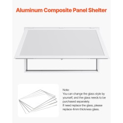 Palveluluukku alumiiniseosrunko 152×92 cm markiisiovella sadevedenkestävä ruoka-autoon