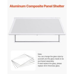 Myyntiluukku alumiiniseosrunko 188x102 cm ruokarekkoihin markiisiovella hydraulitukilla sadevesitiivis