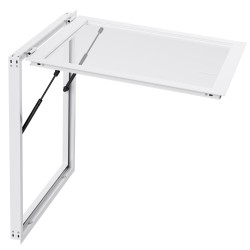 Palveluikkuna alumiiniseos 92x92 cm ruokarekkoihin markiisiovella hydraulisauvoilla sateenkestävä rakenne