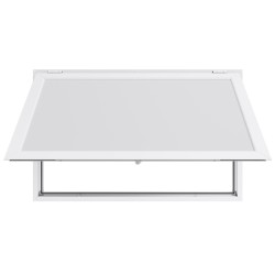 Myyntiluukku alumiiniseosrunko 1374x866x80 mm markiisiovella ruokarekkoihin ja kioskeihin