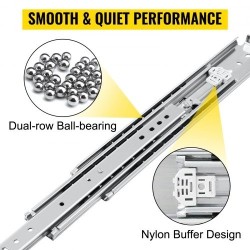 Raskaan käytön laatikkokiskosarja kylmävalssattu teräs 81,3 cm 226,8 kg 1 pari