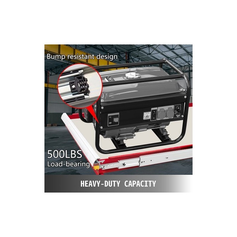 Raskaan käytön laatikkokiskosarja 28 tuuman kylmävalssattu teräs 500 paunaa täysulosveto pari