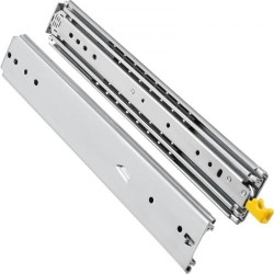 Laatikkokiskosarja kylmävalssattua terästä 91,4 cm 226,8 kg kantavuus kolmiosainen lukittava sivukiinnitys