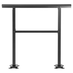 Alumiininen ulkoportaiden kaide 91 x 89 5 cm sopii 2 3 portaisiin musta ruuvisarja