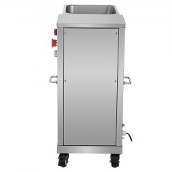 Sähköinen lihaleikkuri ruostumattomasta teräksestä 750 wattia 500 kilogrammaa tunnissa teräväli 3 millimetriä