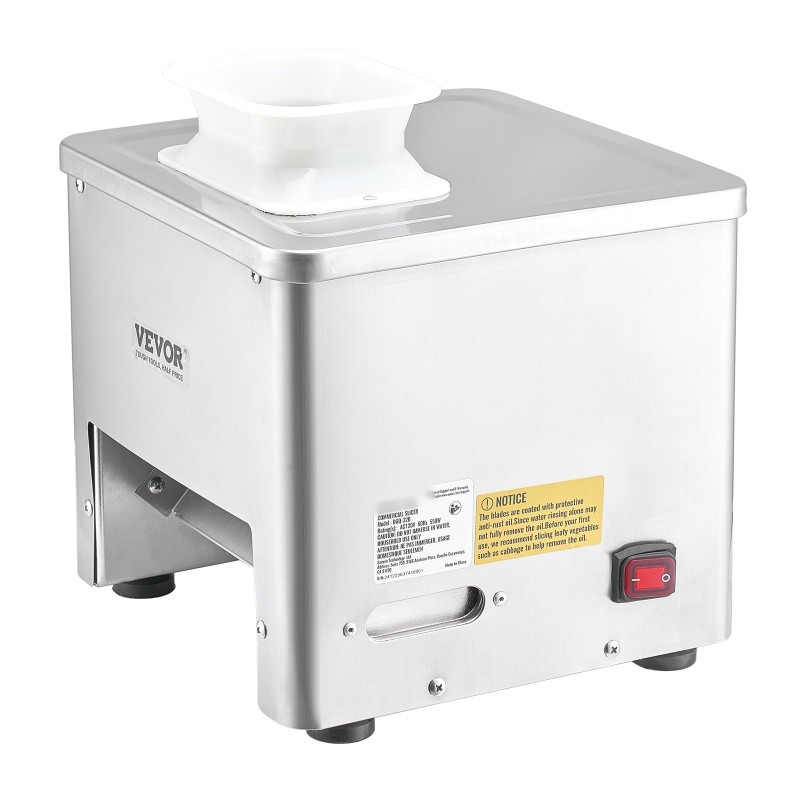 Sähköinen lihaleikkuri ruostumattomasta teräksestä 550 W 3,5 mm 159 kg tunnissa