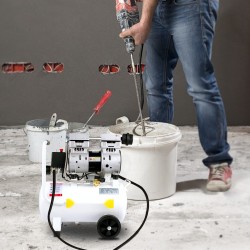 Öljytön ilmakompressori 18 litran terässäiliö 1,1 hv 850 wattia 8 baarin kannettava