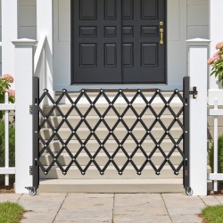 Taitettava teräsportti 170 × 131 cm lukittavilla 360° pyörillä sisäänkäynneille ja autotalliin