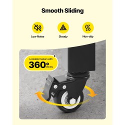 Taittuva teräksinen turvaportti yksiosainen 190 cm leveä 131 cm korkea lukittavilla pyörillä