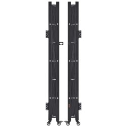 Kaksinkertainen taittuva teräs turvaportti 3200 mm 1605 mm 360 asteen pyörillä lukittava