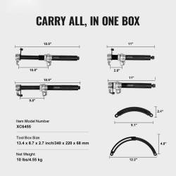 Kierrejousipuristin 2 kpl terästä 1200 kg 220–310 mm MacPherson-tyyppisille iskunvaimentimille