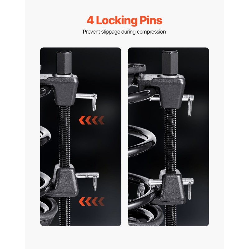 Kierrejousipuristinsarja 2 kpl raskaan käytön 265 mm 1200 kg autoihin ja moottoripyöriin