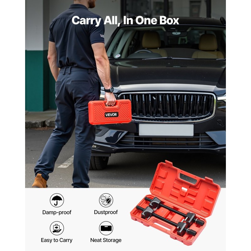 Kierrejousipuristinsarja 2 kpl raskaan käytön 265 mm 1200 kg autoihin ja moottoripyöriin