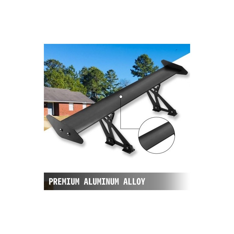 Takasiipi alumiiniseoksinen 111 senttimetriä yksitasoinen musta säädettävillä kannakkeilla hatchbackeihin