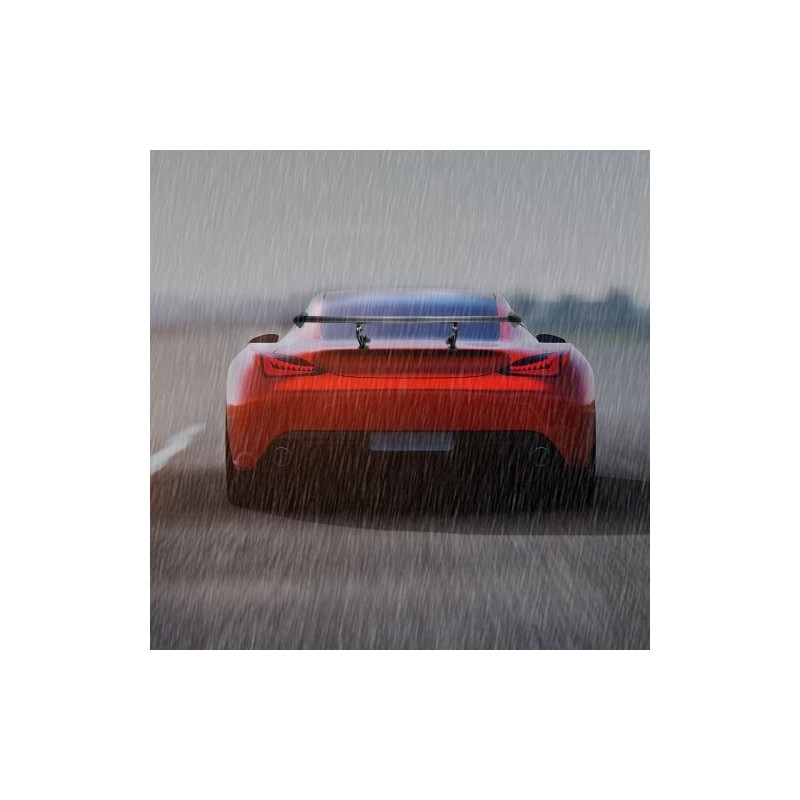 Takasiipi alumiiniseoksinen 111 senttimetriä yksitasoinen musta säädettävillä kannakkeilla hatchbackeihin