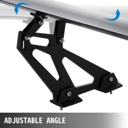 Takasiipi alumiiniseoksinen 111 senttimetriä yksitasoinen musta säädettävillä kannakkeilla hatchbackeihin