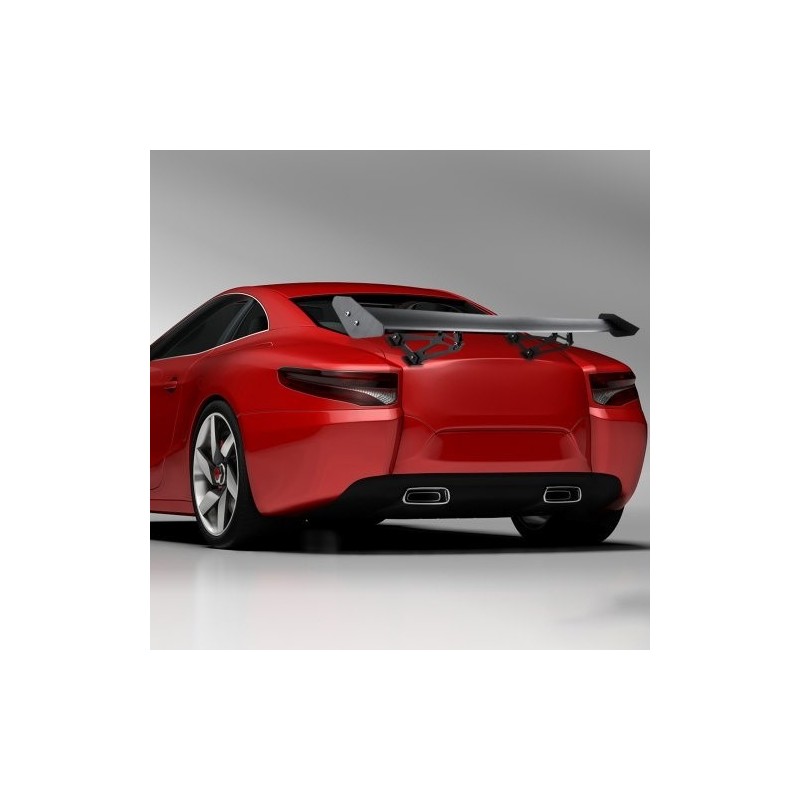 Takasiipi alumiiniseoksinen 111 senttimetriä yksitasoinen musta säädettävillä kannakkeilla hatchbackeihin