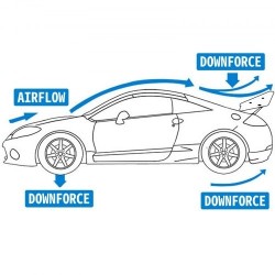 Takasiipi alumiiniseoksesta kaksitasoinen musta säädettävillä kannattimilla yleismallinen sedaneihin