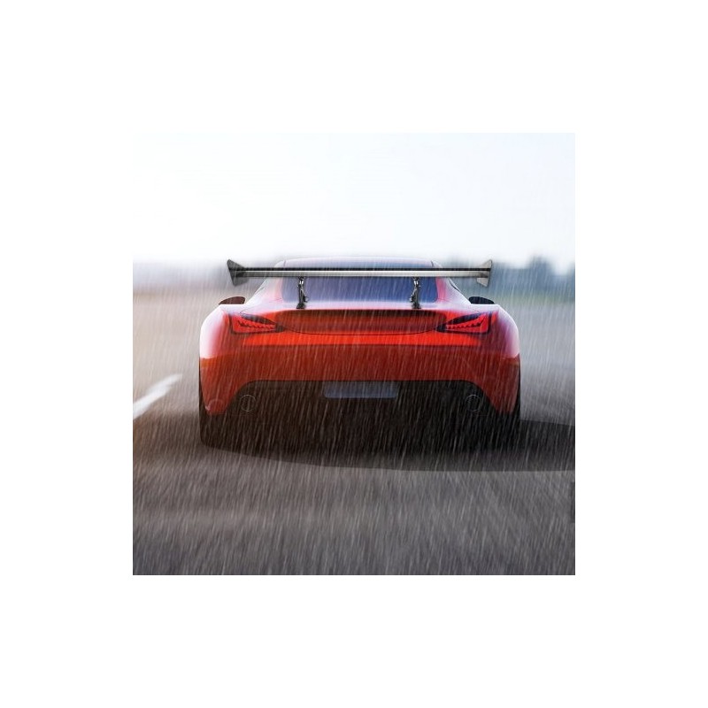 Takasiipi alumiiniseoksesta kaksitasoinen musta säädettävillä kannattimilla yleismallinen sedaneihin