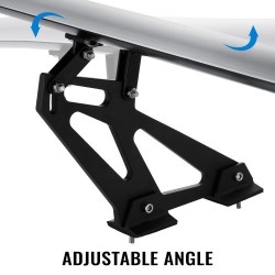 Takasiipi alumiiniseoksesta kaksitasoinen musta säädettävillä kannattimilla yleismallinen sedaneihin