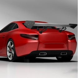 Takasiipi alumiiniseoksesta kaksitasoinen musta säädettävillä kannattimilla yleismallinen sedaneihin