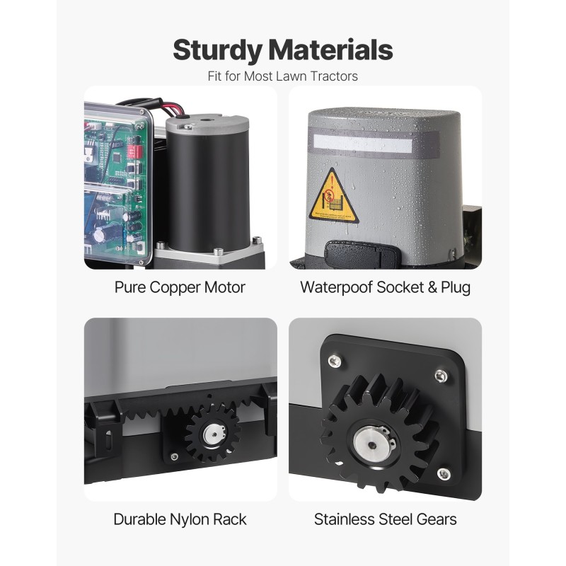 Aurinkokäyttöinen liukuportin avaaja 280 watin enintään 20 metriä 816 kilogrammaa 2 kaukosäädintä