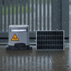 Aurinkokäyttöinen liukuportin avaaja 280 watin enintään 20 metriä 816 kilogrammaa 2 kaukosäädintä