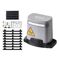 Aurinkokäyttöinen liukuportin avaaja 280 watin enintään 20 metriä 816 kilogrammaa 2 kaukosäädintä