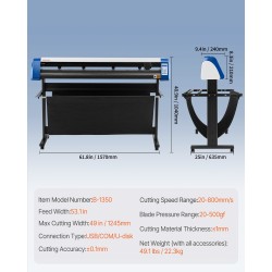 Kontuurileikkuri 53 tuumaa puoliksi automaattinen tarrakalvoille paperille ja tekstiileille