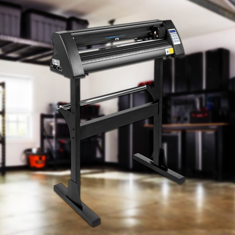 Vinyylileikkuri alumiini 720 mm materiaalinsyöttö 630 mm leikkuuleveys askelmoottori lattiateline