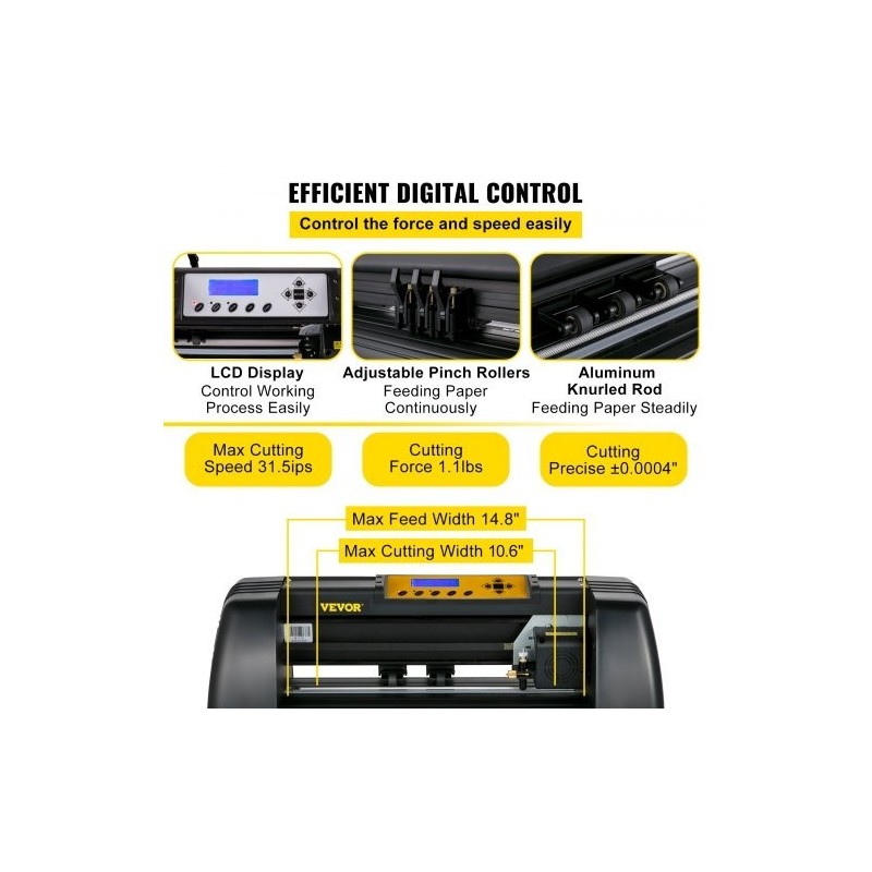 Vinyylileikkuri ja piirtokone 14 tuuman pöytämallinen 285 mm leikkuuleveydellä mukana ohjelmisto