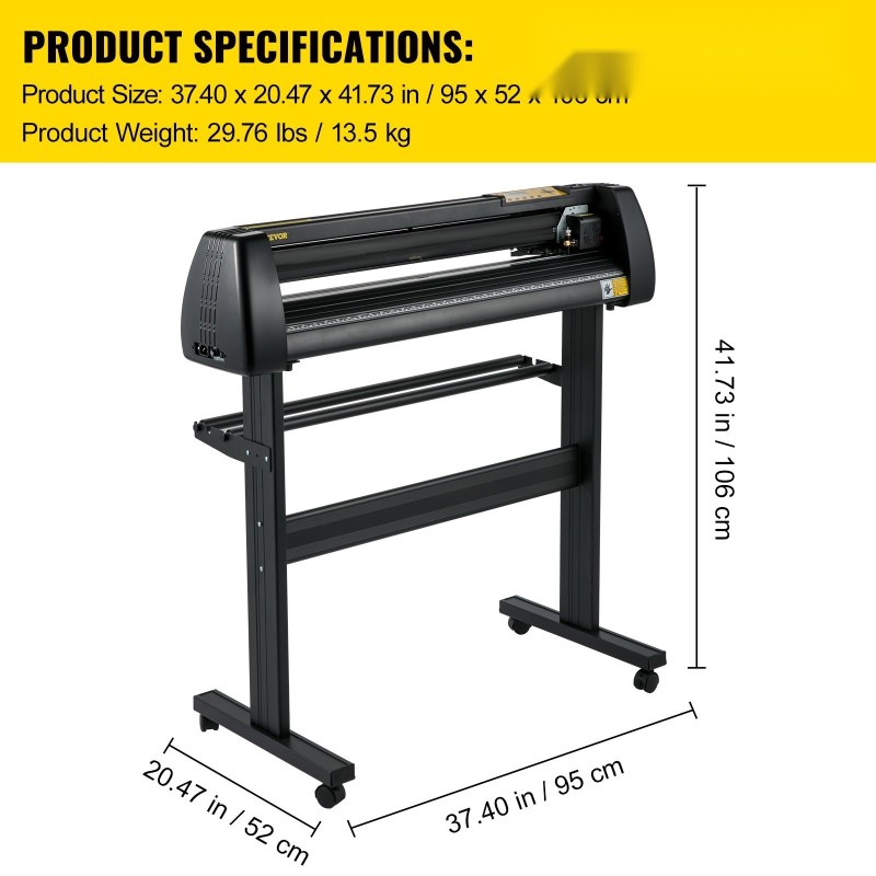 Vinyylileikkuri plotteri 28 tuumaa 720 mm syöttö 630 mm leikkausleveys jalustalla