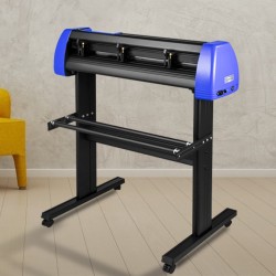 Vinyylileikkuri 870 mm paperinsyöttö 780 mm leikkuuleveys säädettävä paine ja nopeus metalliteline