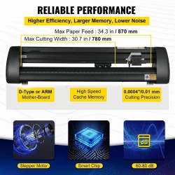 Manuaalinen vinyylileikkuri 870 millimetrin paperinsyötöllä 780 millimetrin leikkausleveydellä