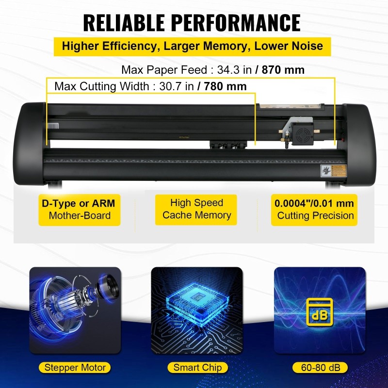 Manuaalinen vinyylileikkuri 870 millimetrin paperinsyötöllä 780 millimetrin leikkausleveydellä