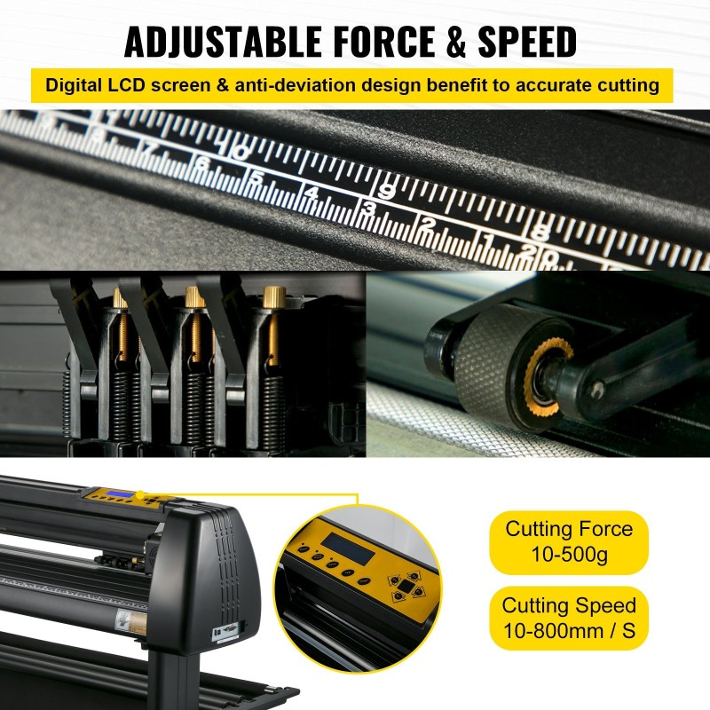 Manuaalinen vinyylileikkuri 870 millimetrin paperinsyötöllä 780 millimetrin leikkausleveydellä