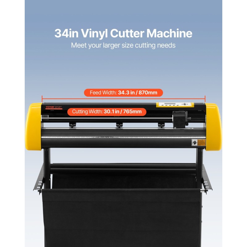 Vinyylileikkuri 870 mm syöttöleveys 780 mm leikkuualue automaattinen kontuurileikkaus 3 terää