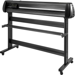 Vinyylileikkuri ja piirturi 53 tuuman lattiatelineellä tarroihin ja kyltteihin