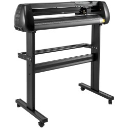 Vinyylileikkuri alumiinirunko 34 tuuman syöttö 780 mm leikkausleveys kolme terää LCD-näyttö jalustalla