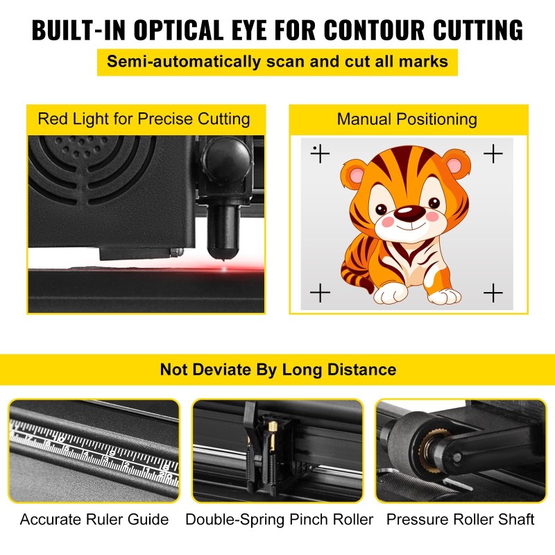 Puoliautomaattinen 34 tuuman vinyylileikkuri tarralle taustavalaistulla näytöllä moniliitännöillä