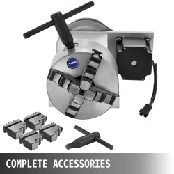 CNC 4-akselinen pyöröakseli 4-leukainen istukka 65 mm läpivienti 21 mm