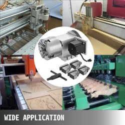 CNC 4-akselinen pyöröakseli 4-leukainen istukka 65 mm läpivienti 21 mm