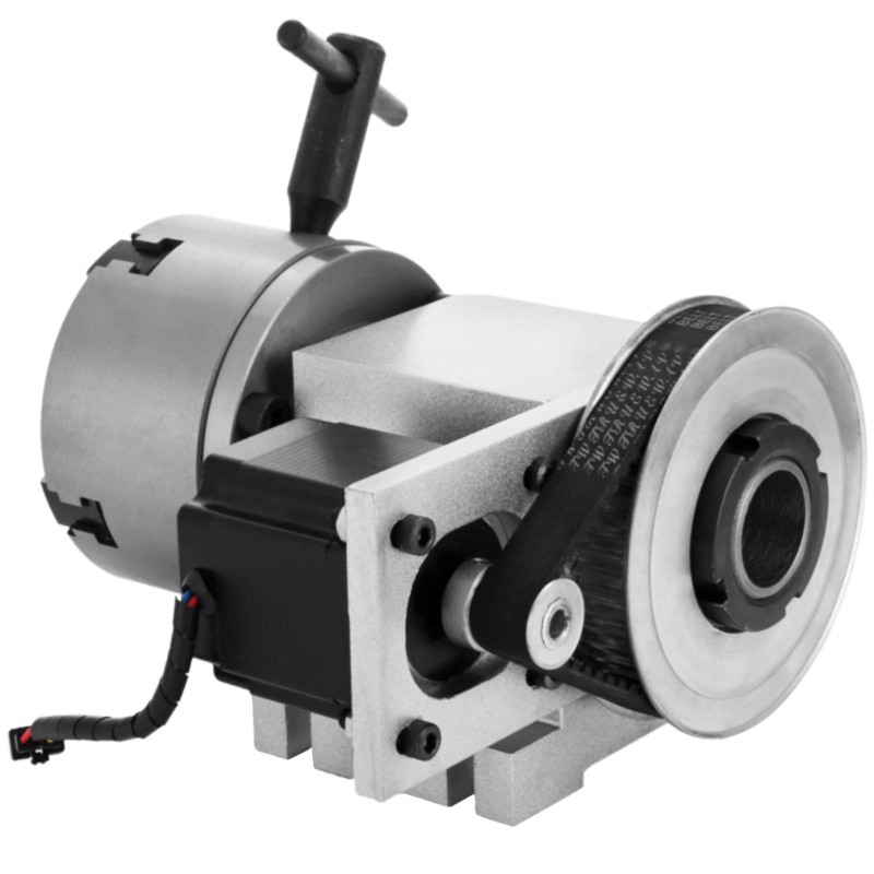 CNC 4-akselinen pyöröakseli 4-leukainen istukka 65 mm läpivienti 21 mm