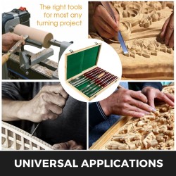 Sorvitalttasarja 8-osainen pikaterästerät 41 cm puukahvat puulaatikko puuntyöstöön