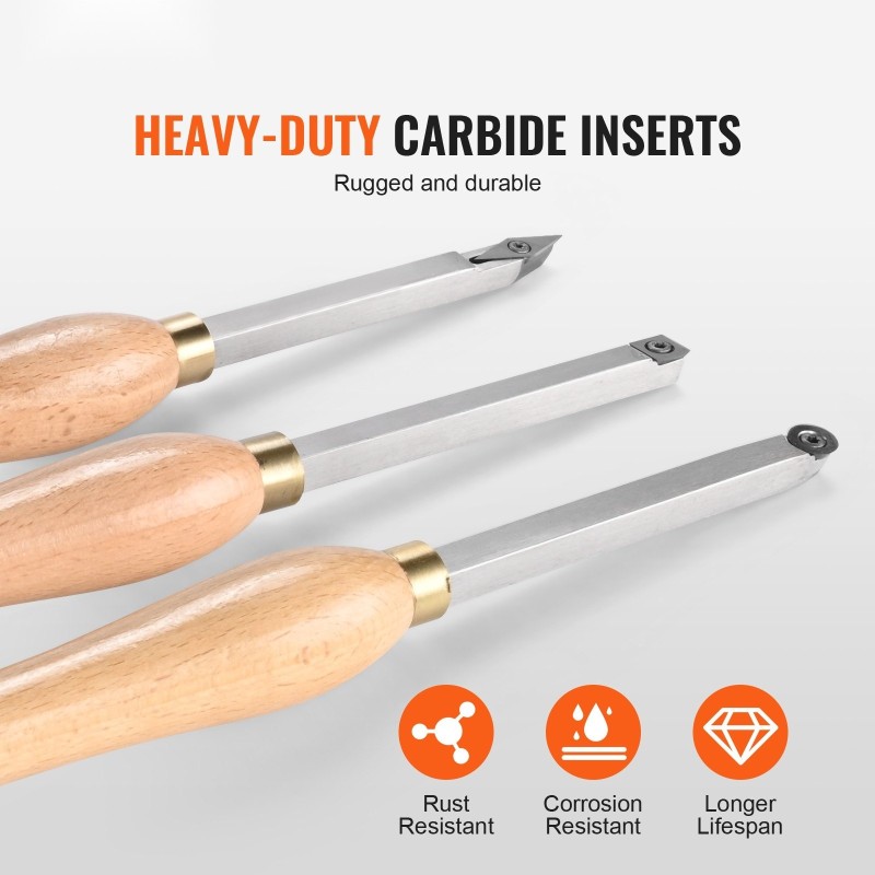 Sorvitalttasetti 3 kpl kovametalliterät puukahvoilla 200 mm säilytyslaatikolla