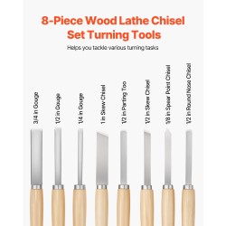 Sorvitalttasetti 8-osainen hiiliterästerillä 2 viistotalttaa 3 kuppitalttaa Oxford-kankainen laukku