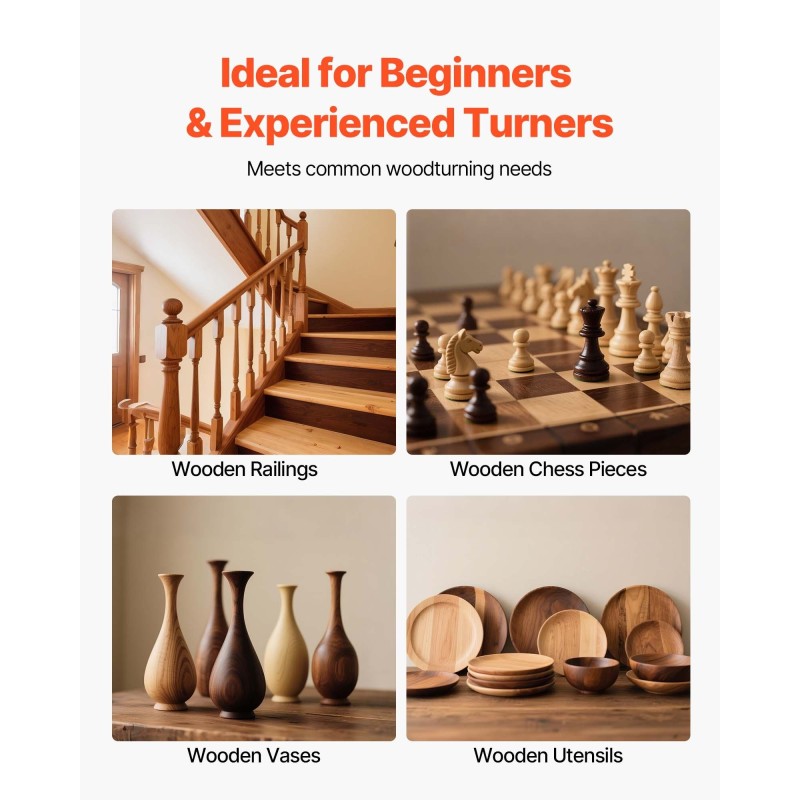 6-osainen puusorvan työkalusarja kovametalliterillä puukahvoilla ja puisella säilytyslaatikolla