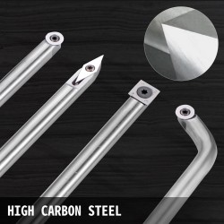 Puunsorvaustyökalusarja 4-osainen kovametalliterillä alumiinikahvalla kahva 295 mm varsi 250 mm