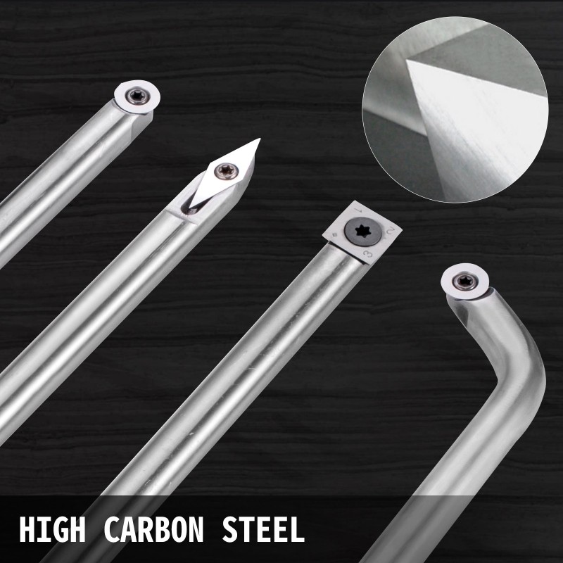 Puunsorvaustyökalusarja 4-osainen kovametalliterillä alumiinikahvalla kahva 295 mm varsi 250 mm